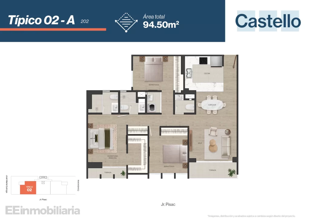 TÍPICO 1-A / 119 m² / 3 dorm