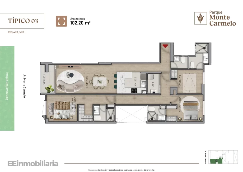 TÍPICO 3 / 102.2 m² / 3 dorm