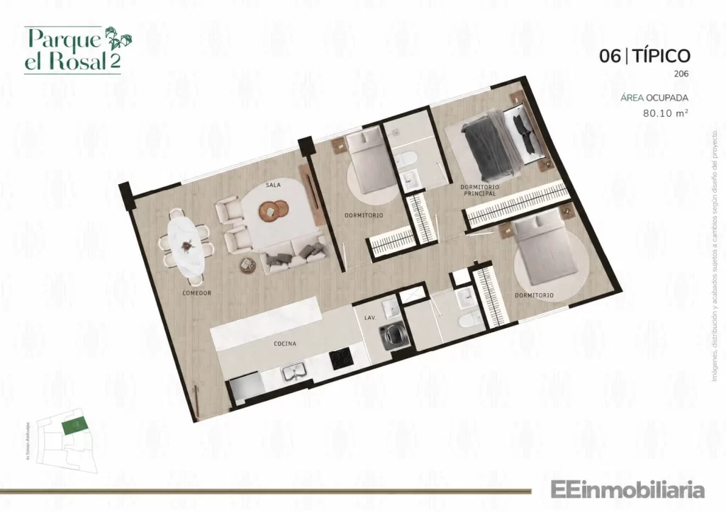 TÍPICO 6 / 80.1 m² / 3 dorm